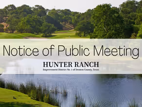 Notice of Meeting Hunter Ranch ID 1